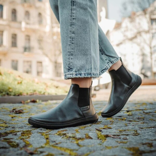 Skinners Chelsea black kotníkové barefoot topánky 43 EUR