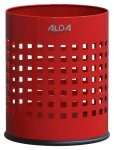 ALDA Officer červená / Odpadkový kôš / 7 l / dierovaný / lakovaná oceľ
