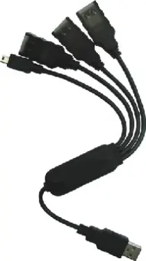 PremiumCord USB2.0 HUB 4-portový / čierny kábel (8592220004743)