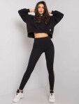 Dámske legíny RV LG 7324.63 Black with gold - Rue paris S černá se zlatou