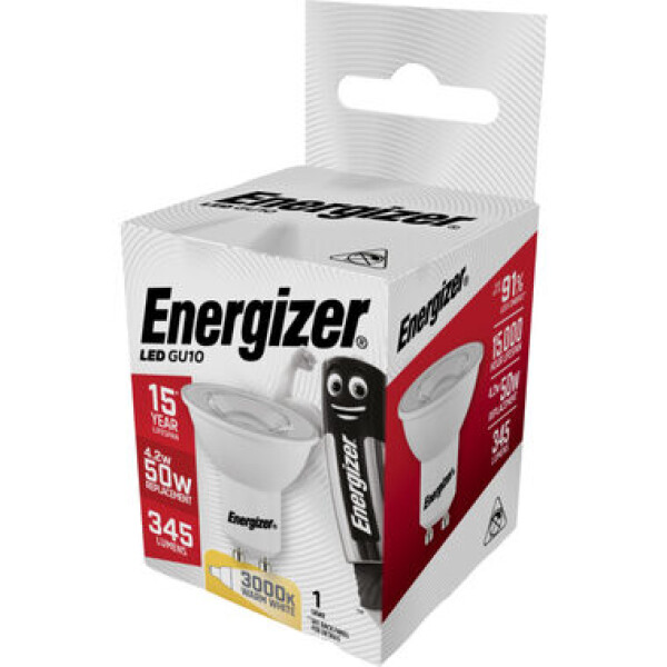 Energizer S8823 LED Halogénová žiarovka 5W / Pätica GU10 / 3000K / 345 lm (S8823)