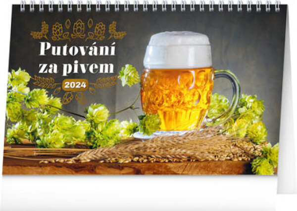 Presco Group Stolný kalendár Putovanie za pivom 2024 / 23.1 × 14.5 cm / dopredaj (PGS-32618)