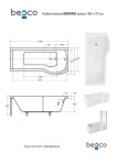 BESCO - Asymetrická vaňa INSPIRO vrátane vaňovej zásteny - FARBA rámu - Hliník leštený, Nožičky k vani - Bez nožičiek, Rozmer vane - 160 × 70 cm, Výplň - Číre bezpečnostné sklo - 5 mm, Spôsob prevedenia - Pravé VANINSPIR160P