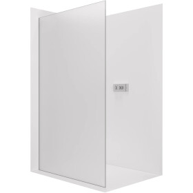 CERANO - Sprchová zástena Walk-in Crystal Ľ/P - 8 mm - bezvzperový systém - chróm, mliečne sklo - 160x200 CER-8050BD6710