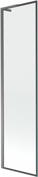 MEXEN/S - Next L vaňová zástena FIX 50 x 150, čierna vzor, grafit metal 895-050-000-03-70-95