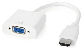 Nedis Adaptér HDMI (M) - VGA (F) biela / Redukcia / Poniklované / PVC (CCGB34900WT02)