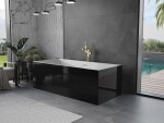MEXEN/S - Vigo voľne stojaca vaňa 178,5 x 80, biela/čierna, sifón a prepad zlatá 51251788075-50