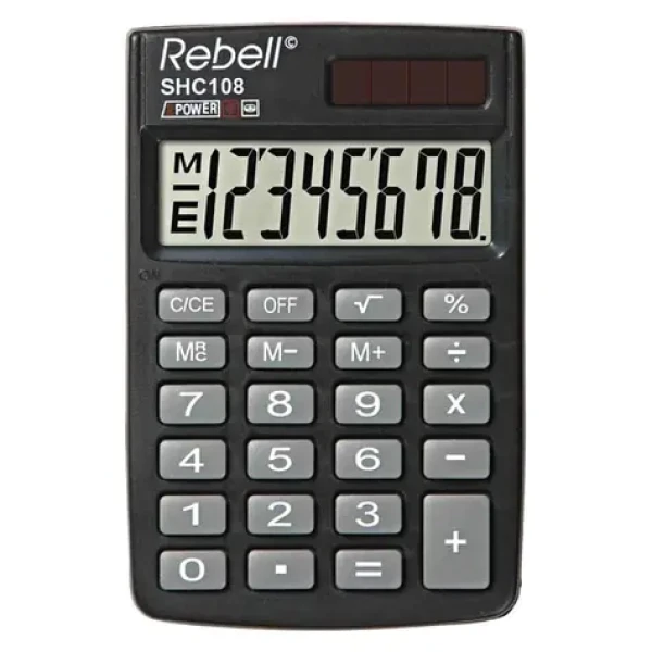 REBELL SHC108 kalkulačka čierna (RE-SHC108 BX)
