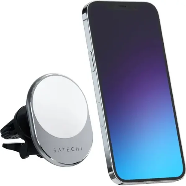 Satechi Magnetic Wireless Car Charger sivá / Bezdrôtová nabíjačka do auta / Magnetická / Qi / USB-C / 7.5W (ST-MCMWCM)