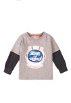Tričko chlapčenské s dlhým rukávom, Minoti, Beam 3, šedá - 86/92 | 18-24m