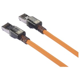 Renkforce RJ45 sieťové káble, prepojovacie káble CAT 6A S/FTP 10.00 m oranžová funkcia vyhľadávania portov, bez halogénov, samozhášavý 1 ks; RF-6609656