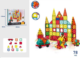 Mamido Mamido Magnetická stavebnica s autíčkem 78 dielov MT1504