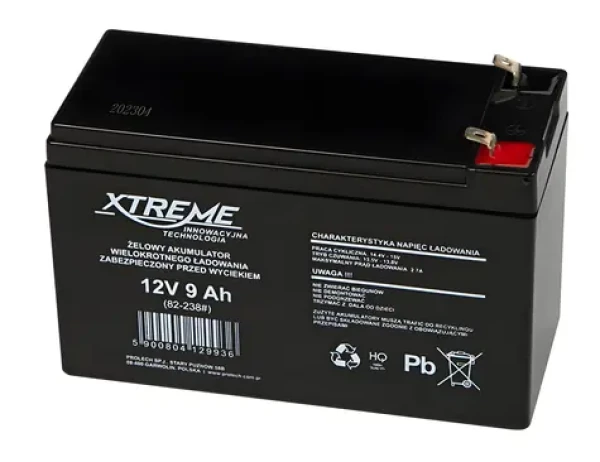 Xtreme Gélový akumulátor 12V 9Ah / Akumulátor / VRLA / Bezúdržbový (82-238#)
