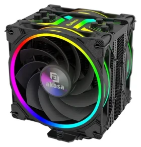 Akasa Soho H4 PLUS Reverse Kit / Sada chladiča CPU / 2× 120 mm ARGB PWM / 2000 rpm / TDP 185 W / Intel LGA + AMD AM4/AM5 (AK-CC4022KT01)