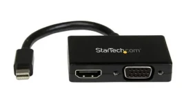 StarTech cestovný A:V adaptér 2v1 Mini DisplayPort M na HDMI F alebo VGA čierna (MDP2HDVGA)
