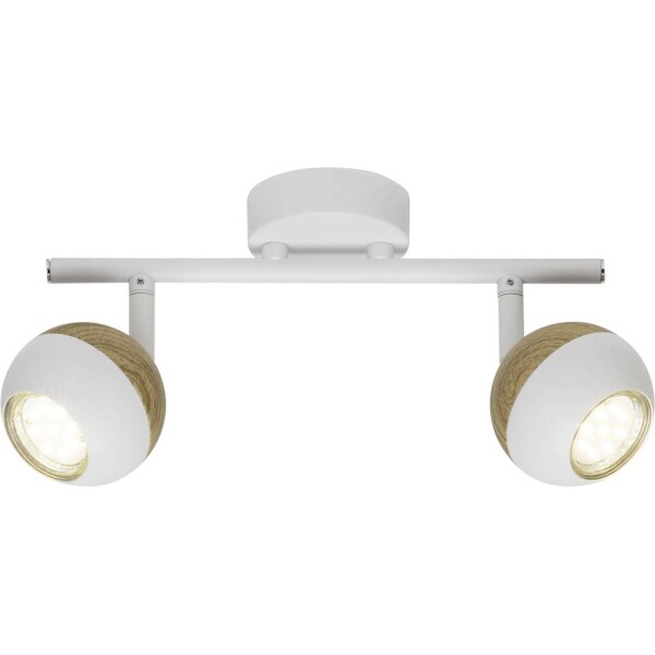Brilliant Scan G59413/75 stropná lampa LED GU10 6 W biela, drevo (svetlé); G59413/75