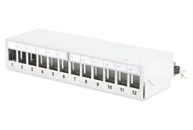 Digitus Desktop 12- Port svetlo šedá / Patch panel / Modulárny / 1U (DN-93706)