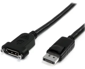 StarTech DisplayPort panelový kábel čierna / Kábel / DP (M) - DP (M) / 0,9 m / 4K 60Hz (DPPNLFM3PW)