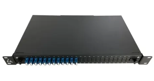 Lanview Optický patch panel 19" 1U čierny / Patch panel / 24 portov / 12x LC Duplex Single Mode (LVO233840)