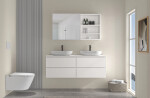 CERANO - Kúpeľňová zrkadlová skrinka Orea - biela matná - 100x65x15 CER-661924