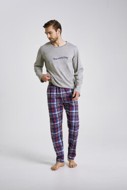 Taro Franco 3478 dĺžka/r S-XL Z25/26 pánske pyžamo melanžově šedá S