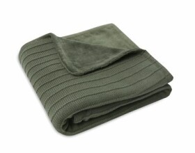 Jollein Deka pletená-fleece 75x100 cm Pure Knit Leaf Green (517-511-67010)