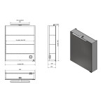 SAPHO - MIRRÓ galérka s LED osvetlením, 60x70x16cm, ľavá/pravá, biela MC060-0030