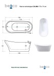 BESCO - Voľne stojaca vaňa CALIMA biela - Farba - Biela, Farba sifónu - Biela, Rozmer vane - 170 × 74 cm VANCALIM170W