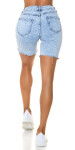 Sexy Highwaist Jeans Shorts acid look denimblue