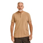 Bushman Pánske bavlnené henley tričko Gutu II, camel XXL