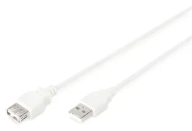 Digitus béžová / Predlžovací kábel / USB 2.0 / USB A - USB A / 1,8 m (AK-300202-018-E)