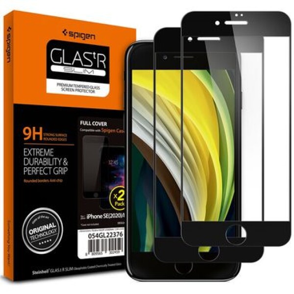 Spigen Glass FC tvrdené sklo pre Apple iPhone SE amp; 8 amp; 7 čierna / 2ks (AGL01315)