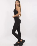 Čierny dámsky športový set - top a legíny 5448 odstíny černé L (40)