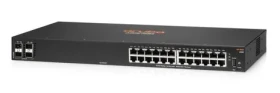 Aruba 6100 24G 4SFP+ / Switch / 24x Gigabit RJ45 port / 4x 10Gigabit SFP+ port / 128 Gbs / 95.2 Mpps (JL678A)