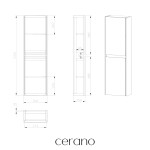 CERANO - Kúpeľňová skrinka vysoká Noira - dub medový - 30x100x15 CER-8050BD7753