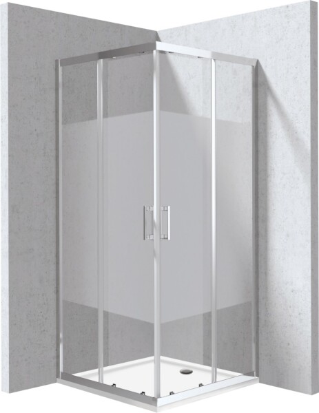 DEANTE - Funkia Evo štvorcový kút s vaničkou, 90x90 cm – vzor pruh KYCP0E99P