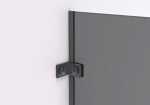 CERANO - Sprchová zástena Walk-in Orbis Round Ľ/P - 8 mm - okrúhla vzpera - čierna matná, grafitové sklo - 160x200 CER-978737