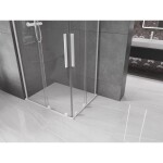 MEXEN/S - Velar L Duo sprchovací kút, posuvné dvere 90 x 80, transparent, biela 871-090-080-02-03-20