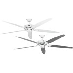 CasaFan CLASSIC ROYAL 180 WE stropný ventilátor, 61 W, (Ø x v) 180 cm x 275 mm, lakovaná biela, 518003; 518003