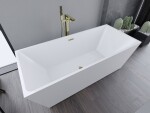 MEXEN - Lita vaňa voľne stojaca 170x75, biela, zlatý sifón 52121707500-G