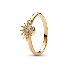 Pandora Pozlátený prsteň Nebeské trblietavé slnko Moments Shine 162674C01 50 mm