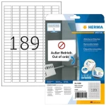 Herma Univerzálne etikety 25,4x10 mm / biele, snímateľné / 25 listov / 4725 ks (10001)