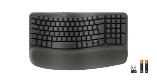 Logitech Wave Keys for Business čierna / Ergonomická klávesnica / DE layout / Bluetooth / Logi Bolt (920-012327)