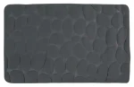 MSV Pebbles tmavo šedá / Kúpeľňová predložka / 50 x 80 cm / polyester, PU pena / protišmyková