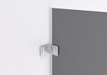 CERANO - Sprchová zástena Walk-in Orbis Round Ľ/P - 8 mm - okrúhla vzpera - chróm, grafitové sklo - 150x200 CER-978749