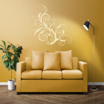 Veselá Stena Samolepka Ornament kvetina Farba: fialová, Veľkosť: 60 x 60 cm