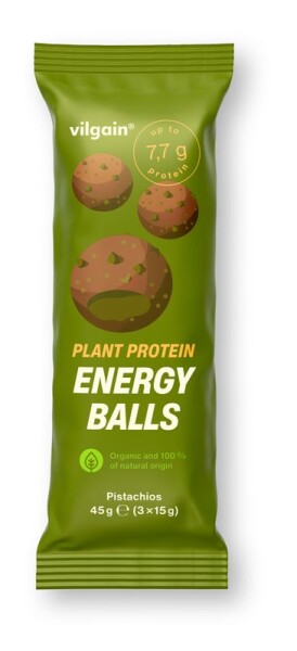 Vilgain Plant Protein Energy Balls BIO – pistácie 45 g (3 x 15 g)
