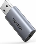 Ugreen 80864 Adaptér USB-A (M) - 3.5mm Jack (F) sivá (6957303888641)