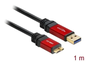 DeLock Kábel USB 3.0 Typ-A - Micro-B Premium 1,0m / Kábel / USB 3.0 / Micro-B (82760)