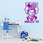 Veselá Stena Samolepka Lionel Messi 10 Farba: modrá, Veľkosť: 60 x 42 cm